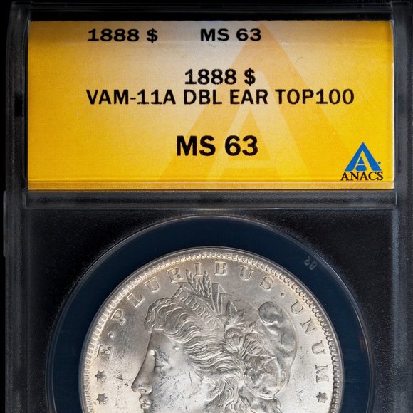 1888-(P) Margan Dollar - VAM-11A Dbl Ear TOP-100 - Picture 3 of 6